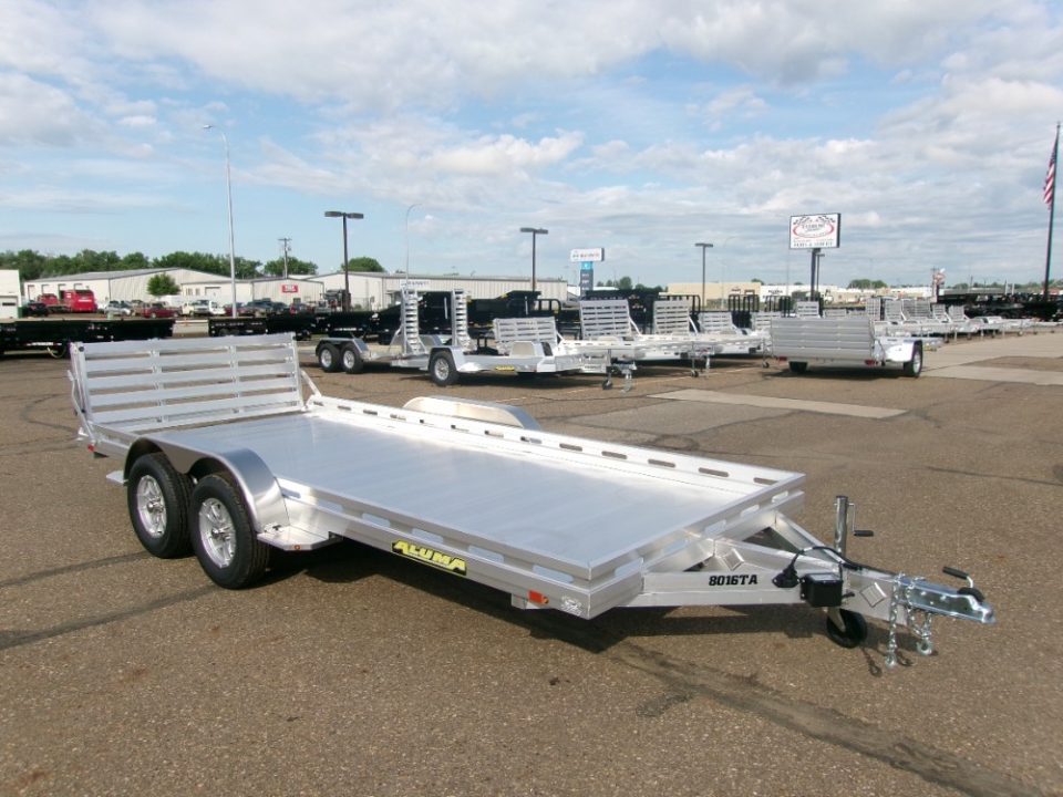 New 2027 Aluma 8016TA-EL-BT-RTD Utility Trailer