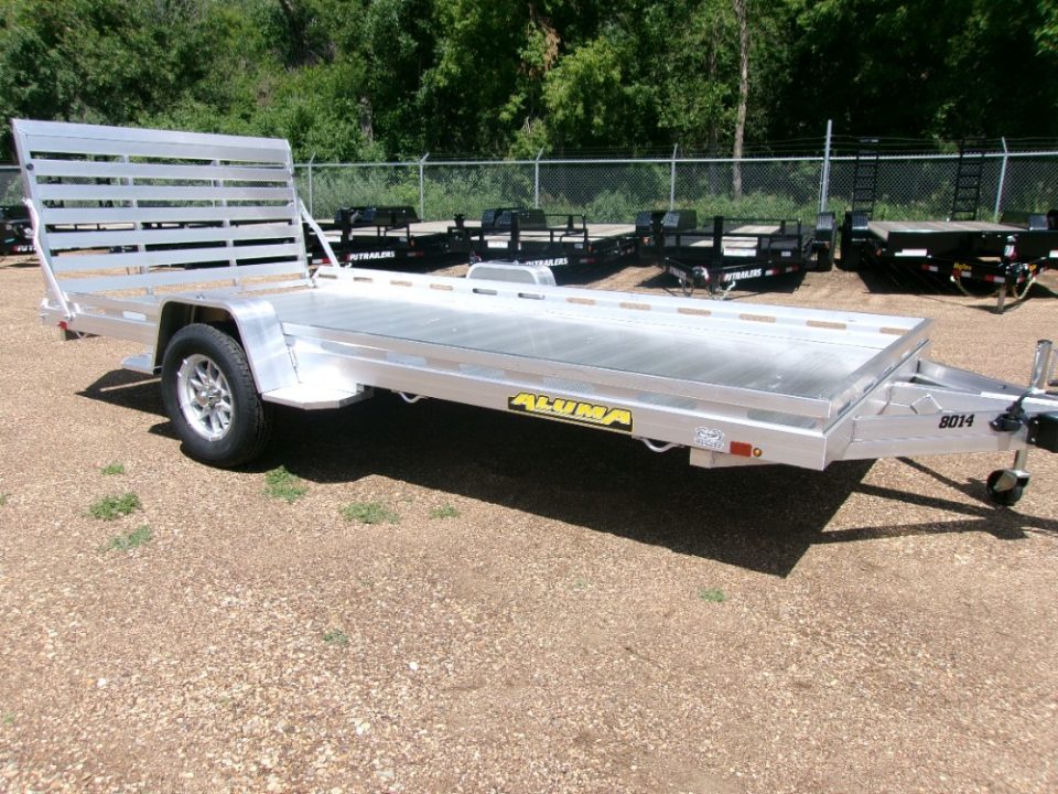 New 2027 Aluma 8014S-EL-TG Utility Trailer