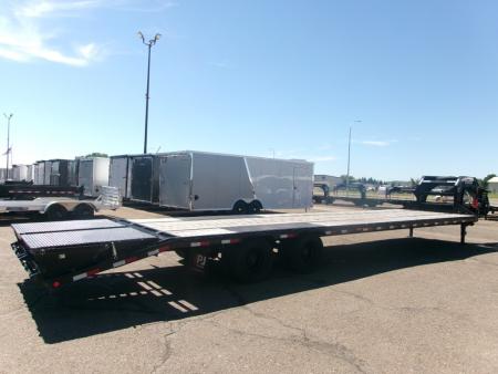 Used 2023 PJ Trailers LD GN2436 Low Pro Flatbed Trailer