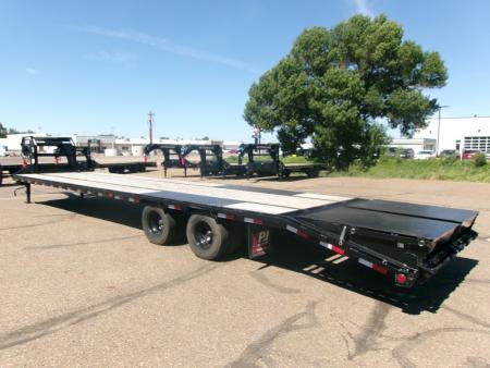 Used 2023 PJ Trailers LD GN2436 Low Pro Flatbed Trailer