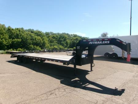 Used 2023 PJ Trailers LD GN2436 Low Pro Flatbed Trailer