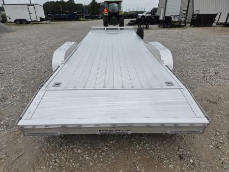 New 2026 H&H 82X22 TANDEM 10K ALUMINUM CAR HAULER W/2' DOVE SLIDEOUT RAMPS & EXTRUDED DECK