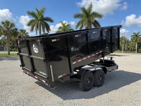 New 2026 Panther Cargo 7x16 Black Dump Trailer – Contractor Grade 14K Dump Trailer