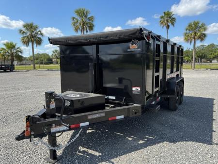 New 2026 Panther Cargo 7x16 Black Dump Trailer – Contractor Grade 14K Dump Trailer