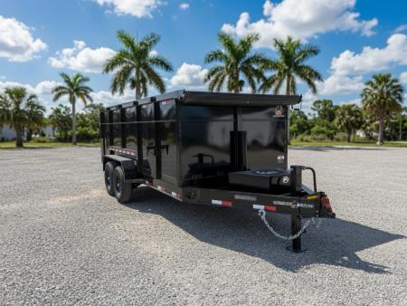 New 2026 Panther Cargo 7x16 Black Dump Trailer – Contractor Grade 14K Dump Trailer