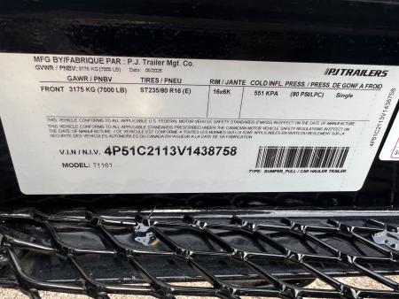New 2027 PJ Trailers 16' T1 Tiltbed Equipment Tilt Trailer