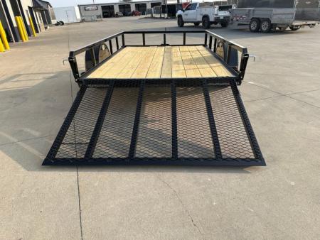 New 2026 H&H Black 76"x10' 3k Rail Side Utility Trailer
