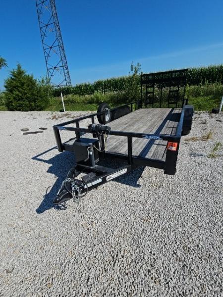 Used 2021 Rhino 7x18 7K Tube Top Utility Trailer