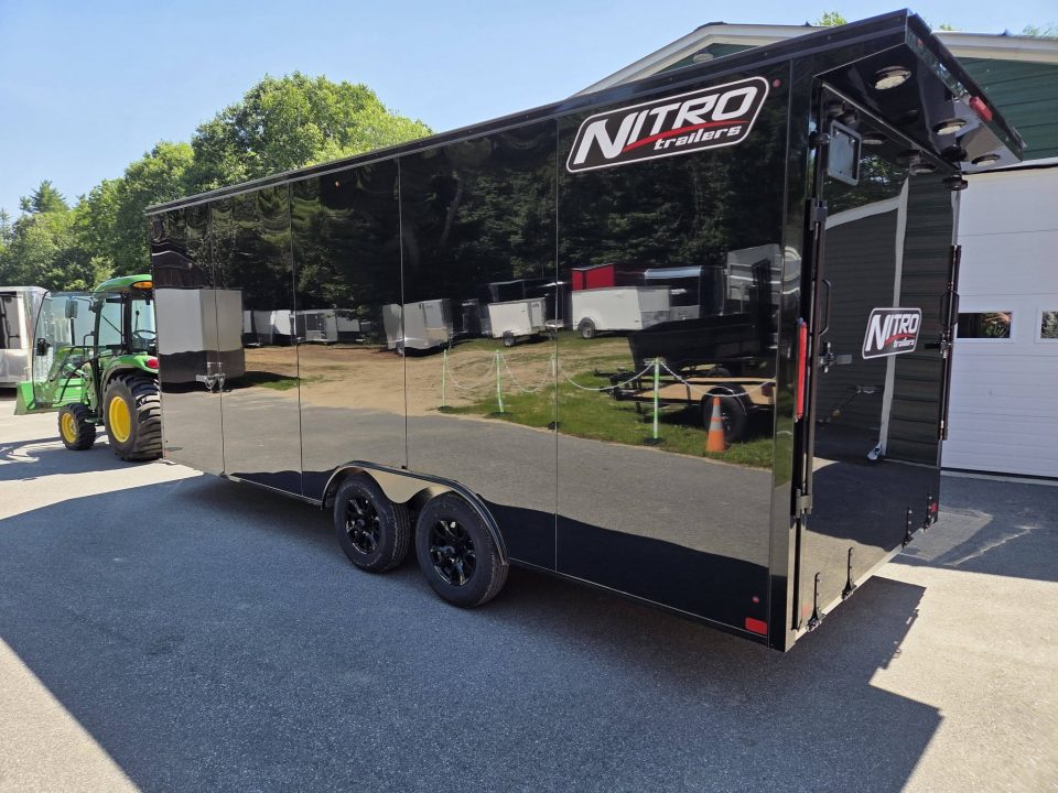 New 2027 Nitro 8.5x2 blackout aluminum trailer extra height with spoiler Cargo / Enclosed Trailer