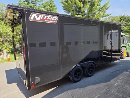 New 2027 Nitro 8.5x2 blackout aluminum trailer extra height with spoiler Cargo / Enclosed Trailer