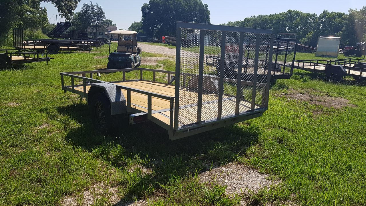 New 2026 MEB 77x12 Angle Frame Utility Trailer w Dovetail and Gate