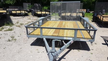 New 2026 MEB 77x12 Angle Frame Utility Trailer w Dovetail and Gate