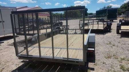 New 2026 MEB 77x12 Angle Frame Utility Trailer w Dovetail and Gate
