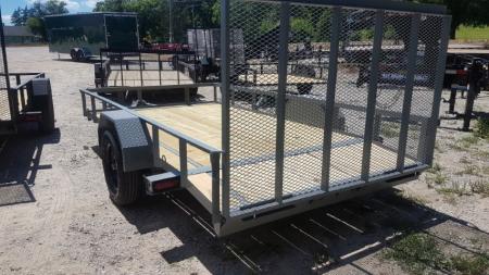 New 2026 MEB 77x12 Angle Frame Utility Trailer w Dovetail and Gate