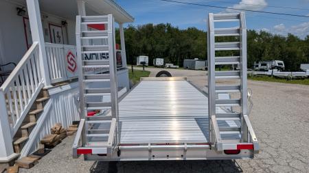 New 2025 EBY 20' ALL ALUMINUM Lo Pro Equipment Hauler w/ 6' Standup Ramps