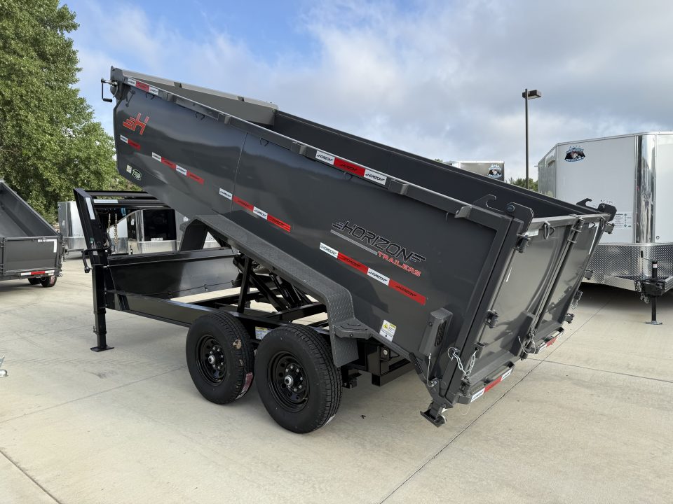 New NEW 2026 Horizon Gooseneck LZ7 14’ x 83” X 42” Dump Trailer 2-7000 lb axles = 14K