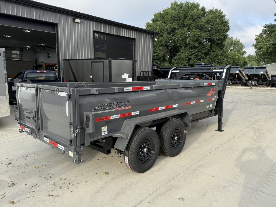 New NEW 2026 Horizon Gooseneck LZ7 14’ x 83” X 30” Dump Trailer 2-7000 lb axles = 14K