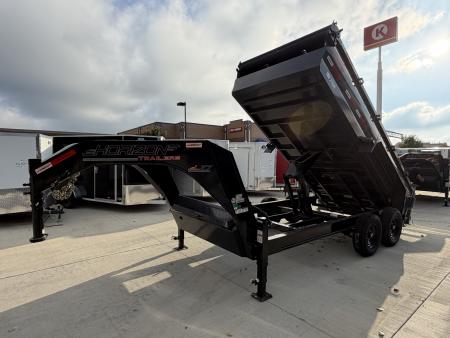 New NEW 2026 Horizon Gooseneck LZ7 14’ x 83” X 30” Dump Trailer 2-7000 lb axles = 14K