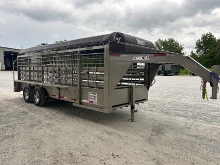 New 2026 Neckover GN BAR TOP 6'8X20X6'6"RUBBER CLEATED FLOOR Stock / Stock Combo Trailer