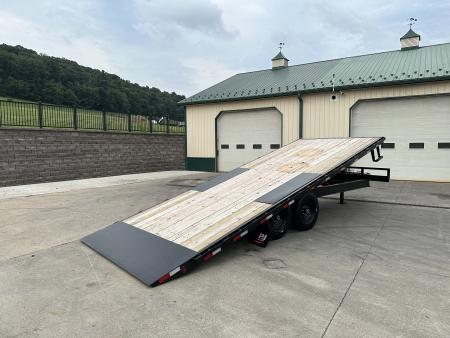 New PJ Trailers 22' Hydraulic Deckover Tilt with Scissor Lift (T8)