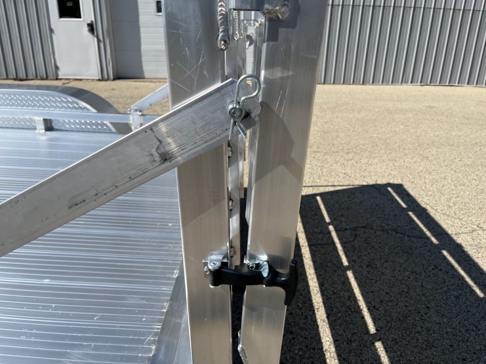 New 2027 Black Rhino 81" x 14' Aluminum LPT8114A-7K w/ Dual Wheel Swivel Jack & Bifold Gate (ATV / UTV / Side by Side) Utility Trailer