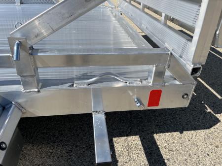 New 2027 Black Rhino 81" x 14' Aluminum LPT8114A-7K w/ Dual Wheel Swivel Jack & Bifold Gate (ATV / UTV / Side by Side) Utility Trailer
