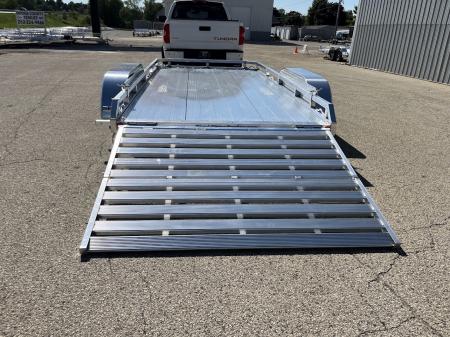 New 2027 Black Rhino 81" x 14' Aluminum LPT8114A-7K w/ Dual Wheel Swivel Jack & Bifold Gate (ATV / UTV / Side by Side) Utility Trailer