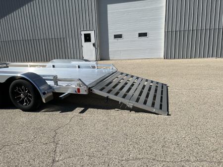 New 2027 Black Rhino 81" x 14' Aluminum LPT8114A-7K w/ Dual Wheel Swivel Jack & Bifold Gate (ATV / UTV / Side by Side) Utility Trailer