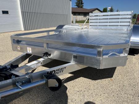 New 2027 Black Rhino 81" x 14' Aluminum LPT8114A-7K w/ Dual Wheel Swivel Jack & Bifold Gate (ATV / UTV / Side by Side) Utility Trailer