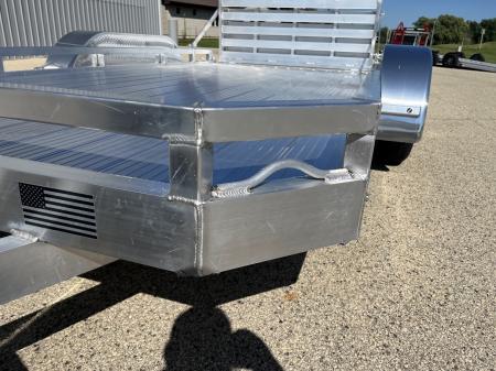 New 2027 Black Rhino 81" x 14' Aluminum LPT8114A-7K w/ Dual Wheel Swivel Jack & Bifold Gate (ATV / UTV / Side by Side) Utility Trailer