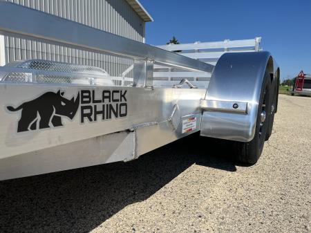 New 2027 Black Rhino 81" x 14' Aluminum LPT8114A-7K w/ Dual Wheel Swivel Jack & Bifold Gate (ATV / UTV / Side by Side) Utility Trailer