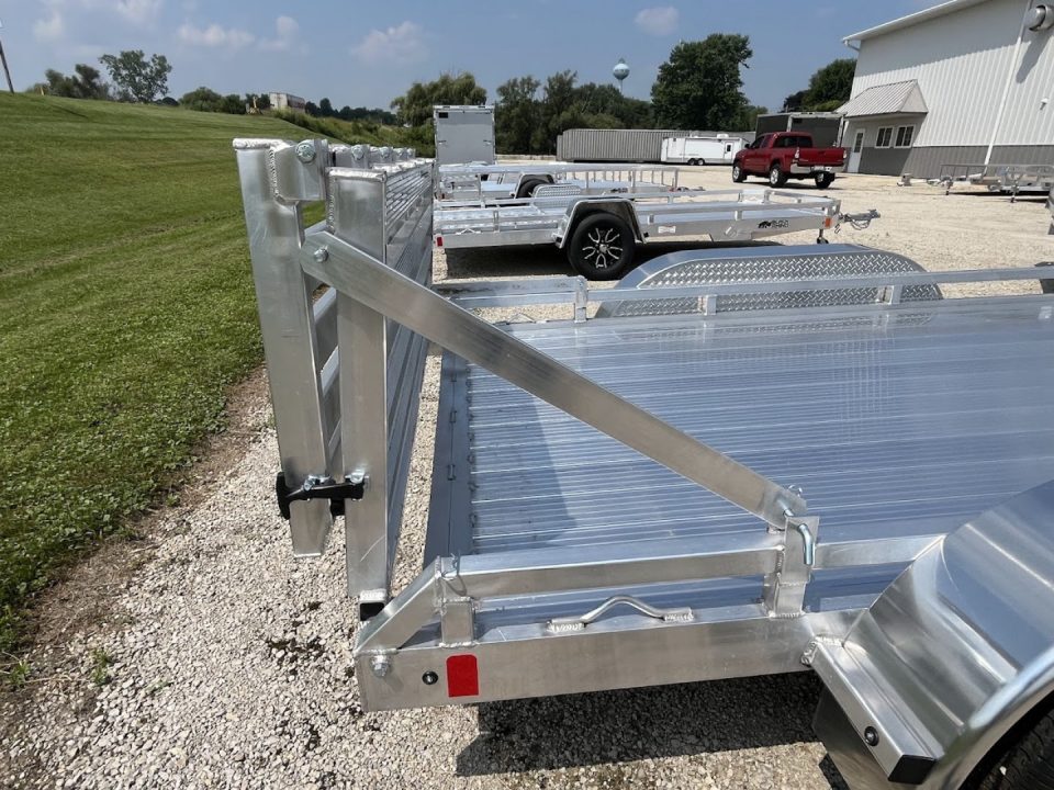 New 2027 Black Rhino 81" x 14' Aluminum LPT8114A-7K w/ Dual Wheel Swivel Jack & Bifold Gate (ATV / UTV / Side by Side) Utility Trailer