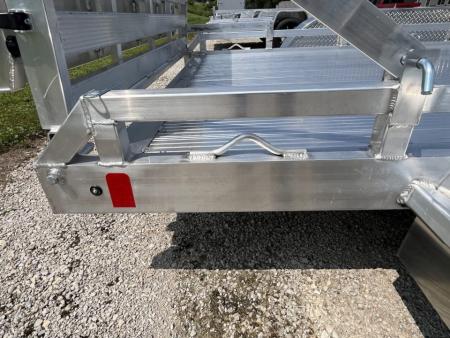 New 2027 Black Rhino 81" x 14' Aluminum LPT8114A-7K w/ Dual Wheel Swivel Jack & Bifold Gate (ATV / UTV / Side by Side) Utility Trailer