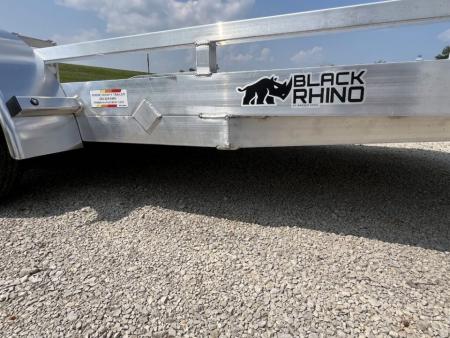 New 2027 Black Rhino 81" x 14' Aluminum LPT8114A-7K w/ Dual Wheel Swivel Jack & Bifold Gate (ATV / UTV / Side by Side) Utility Trailer