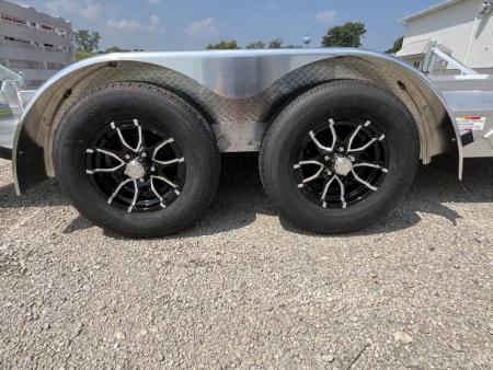 New 2027 Black Rhino 81" x 14' Aluminum LPT8114A-7K w/ Dual Wheel Swivel Jack & Bifold Gate (ATV / UTV / Side by Side) Utility Trailer