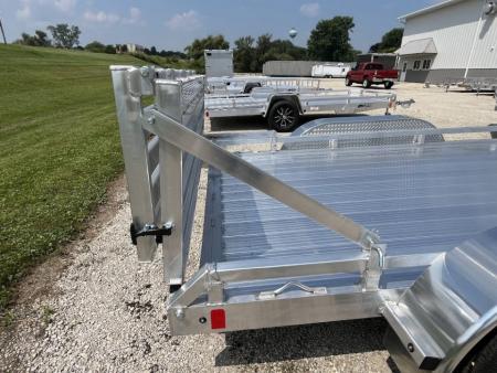 New 2027 Black Rhino 81" x 14' Aluminum LPT8114A-7K w/ Dual Wheel Swivel Jack & Bifold Gate (ATV / UTV / Side by Side) Utility Trailer