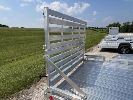 New 2027 Black Rhino 81" x 14' Aluminum LPT8114A-7K w/ Dual Wheel Swivel Jack & Bifold Gate (ATV / UTV / Side by Side) Utility Trailer