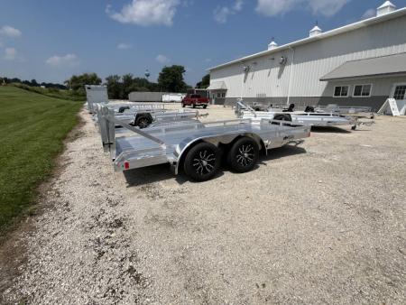 New 2027 Black Rhino 81" x 14' Aluminum LPT8114A-7K w/ Dual Wheel Swivel Jack & Bifold Gate (ATV / UTV / Side by Side) Utility Trailer