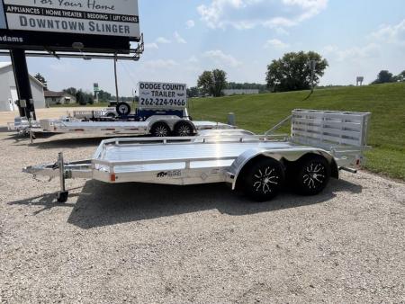 New 2027 Black Rhino 81" x 14' Aluminum LPT8114A-7K w/ Dual Wheel Swivel Jack & Bifold Gate (ATV / UTV / Side by Side) Utility Trailer