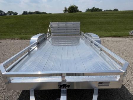 New 2027 Black Rhino 81" x 14' Aluminum LPT8114A-7K w/ Dual Wheel Swivel Jack & Bifold Gate (ATV / UTV / Side by Side) Utility Trailer