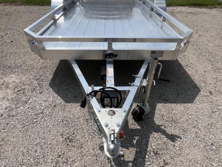 New 2027 Black Rhino 81" x 14' Aluminum LPT8114A-7K w/ Dual Wheel Swivel Jack & Bifold Gate (ATV / UTV / Side by Side) Utility Trailer