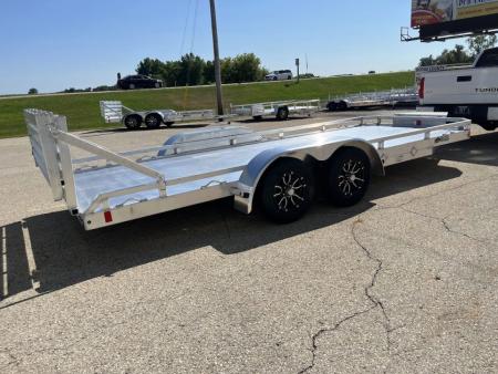 New 2027 Black Rhino Aluminum Low Profile LPT8118A-7K w/ Toolbox & Bi-Fold Gate (ATV / UTV / Side by Side) Utility Trailer