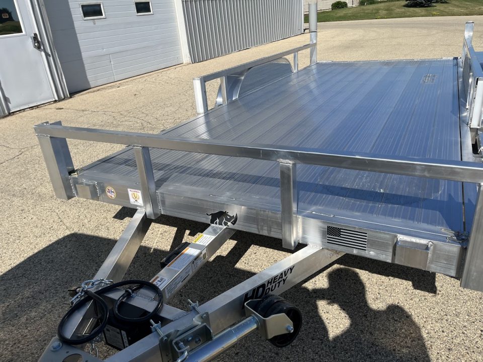 New 2027 Black Rhino Aluminum 81"x16' LST716A w/ Side Load Ramps & Bifold Gate (ATV / UTV / Side by Side) Utility Trailer