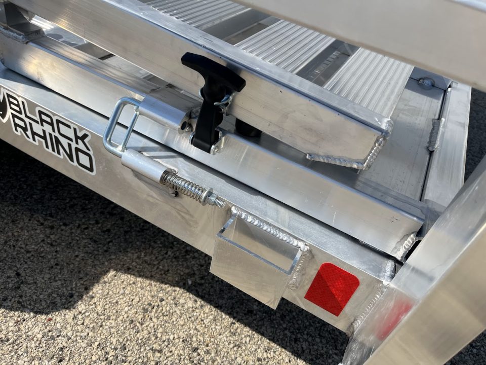 New 2027 Black Rhino Aluminum 81"x16' LST716A w/ Side Load Ramps & Bifold Gate (ATV / UTV / Side by Side) Utility Trailer