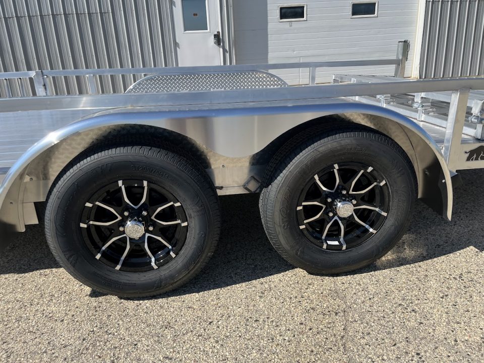 New 2027 Black Rhino Aluminum 81"x16' LST716A w/ Side Load Ramps & Bifold Gate (ATV / UTV / Side by Side) Utility Trailer