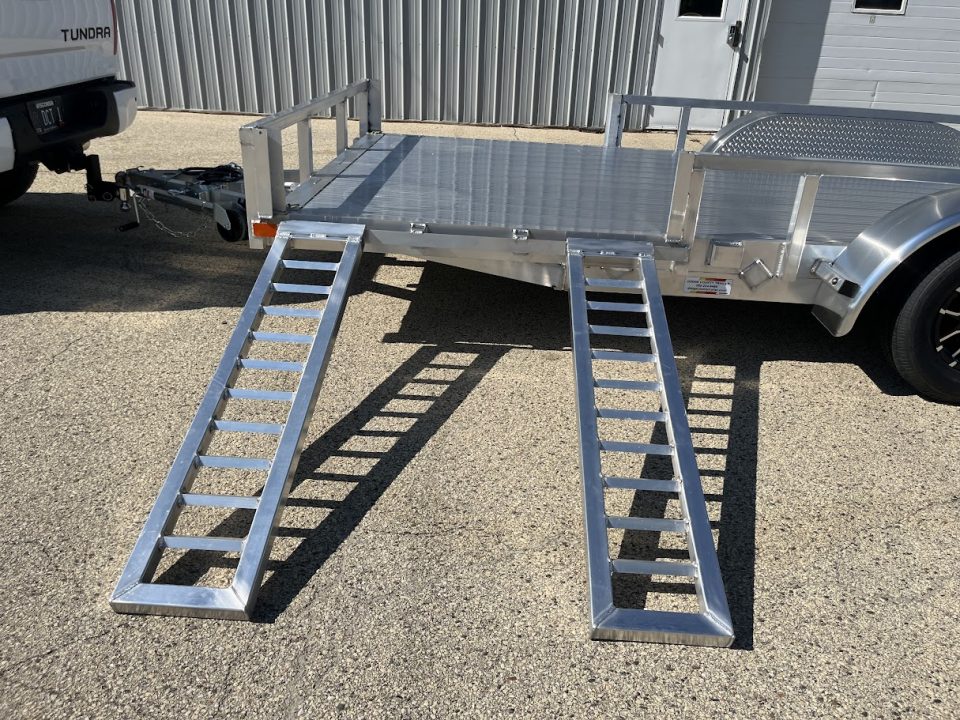 New 2027 Black Rhino Aluminum 81"x16' LST716A w/ Side Load Ramps & Bifold Gate (ATV / UTV / Side by Side) Utility Trailer