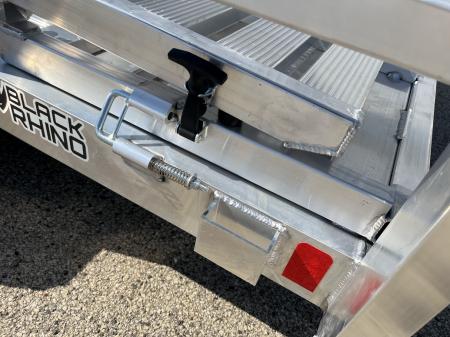 New 2027 Black Rhino Aluminum 81"x16' LST716A w/ Side Load Ramps & Bifold Gate (ATV / UTV / Side by Side) Utility Trailer