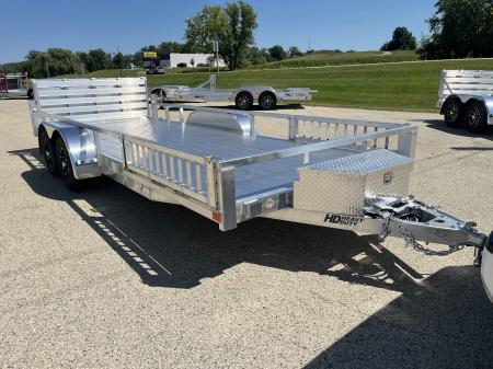 New 2027 Black Rhino Aluminum 81 x16' LST716A w/ Side Load Ramps & Bifold Gate (ATV / UTV / Side by Side) Utility Trailer