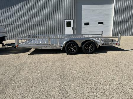 New 2027 Black Rhino Aluminum 81"x16' LST716A w/ Side Load Ramps & Bifold Gate (ATV / UTV / Side by Side) Utility Trailer