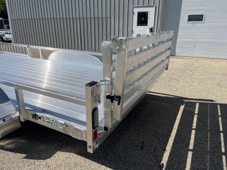 New 2027 Black Rhino Aluminum 81"x16' LST716A w/ Side Load Ramps & Bifold Gate (ATV / UTV / Side by Side) Utility Trailer